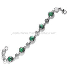Lovely Tibetan Turquoise Gemstone 925 Sterling Silver Bracelet Jewelry